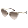 Bulgari - Serpenti - Occhiali da Sole Cat Eye in Metallo - Brown - Serpenti Collection - Occhiali da Sole - Bulgari