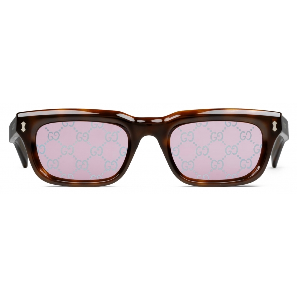 Gucci - Occhiale da Sole Rettangolari - Tartaruga Biondo - Gucci Eyewear