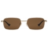 Gucci - Rectangular Sunglasses - Yellow Gold Brown - Gucci Eyewear