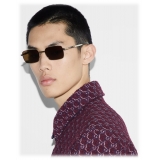 Gucci - Occhiale da Sole Rettangolari - Oro Giallo Marrone - Gucci Eyewear