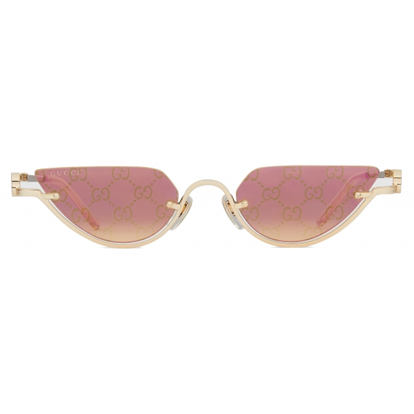 Gucci - Occhiale da Sole Cat Eye - Oro Rosa - Gucci Eyewear