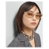 Gucci - Occhiale da Sole Cat Eye - Oro Giallo Marrone - Gucci Eyewear