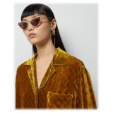 Gucci - Occhiale da Sole Cat Eye - Oro Giallo Marrone Viola - Gucci Eyewear