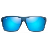 Maui Jim - Alenuihaha - Nero Blu Rigato - Occhiali da Sole Polarizzati a Mascherina - Maui Jim Eyewear