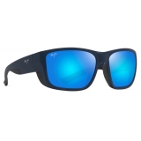 Maui Jim - Amberjack - Blu Scuro Nero - Occhiali da Sole Polarizzati a Mascherina - Maui Jim Eyewear