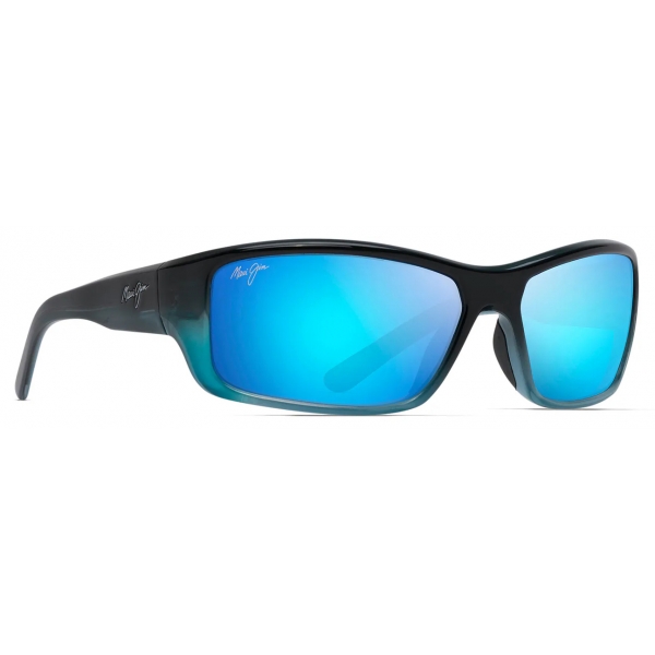 Maui Jim - Barrier Reef - Tortoise Blue - Polarized Wrap Sunglasses - Maui Jim Eyewear