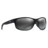 Maui Jim - Kaiwi Channel - Grey Black Stripe - Polarized Wrap Sunglasses - Maui Jim Eyewear