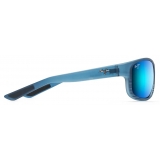Maui Jim - Kaiwi Channel - Blue Black Stripe - Polarized Wrap Sunglasses - Maui Jim Eyewear
