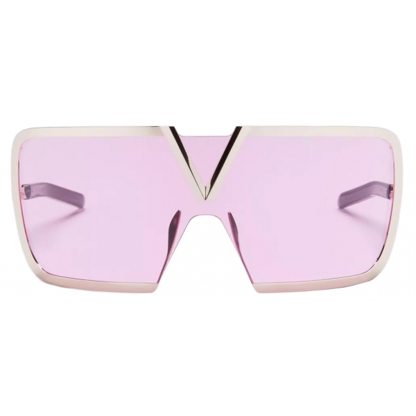 Valentino - V - Romask Occhiale Oversize a Mascherina - Oro Rosa - Valentino Eyewear