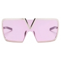 Valentino - V - Romask Iconic Oversized Mask - Gold Pink - Valentino Eyewear