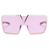 Valentino - V - Romask Iconic Oversized Mask - Gold Pink - Valentino Eyewear