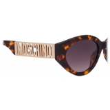 Moschino - Lettering Logo Sunglasses - Brown - Moschino Eyewear