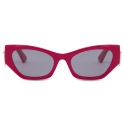 Moschino - Gold Zipper Sunglasses - Red - Moschino Eyewear