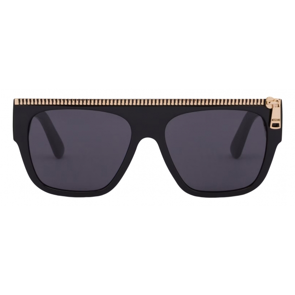 Moschino - Zip Detail Sunglasses - Black - Moschino Eyewear