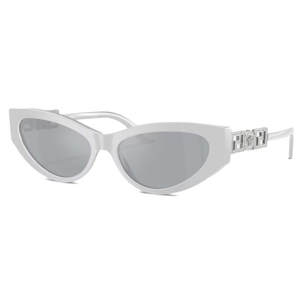 Versace - Greca Strass Cat-Eye Sunglasses - Silver - Sunglasses - Versace Eyewear