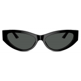 Versace - Occhiale da Sole Cat Eye Greca Strass - Nero Oro - Occhiali da Sole - Versace Eyewear