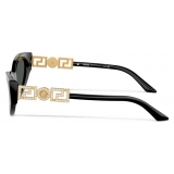 Versace - Greca Strass Cat-Eye Sunglasses - Black Gold - Sunglasses - Versace Eyewear