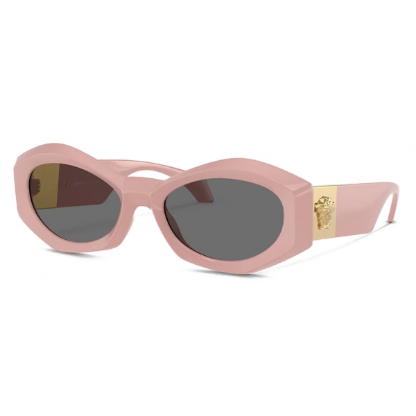 Versace - Geometric Medusa Plaque Sunglasses - Light Pink - Sunglasses - Versace Eyewear
