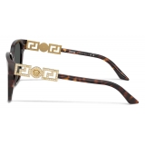 Versace - Occhiale da Sole Greca Strass Butterfly - Havana Oro - Occhiali da Sole - Versace Eyewear