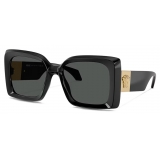 Versace - Irregular Medusa Plaque Sunglasses - Black - Sunglasses - Versace Eyewear