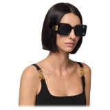Versace - Occhiale da Sole Irregolari Medusa Plaque - Nero - Occhiali da Sole - Versace Eyewear