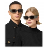 Versace - Medusa Medallion Sunglasses - Gray - Sunglasses - Versace Eyewear