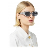 Versace - La Medusa Oval Sunglasses - Silver - Sunglasses - Versace Eyewear