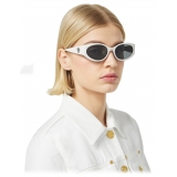 Versace - La Medusa Oval Sunglasses - White - Sunglasses - Versace Eyewear