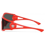 Versace - Medusa Medallion Shield Sunglasses - Red - Sunglasses - Versace Eyewear