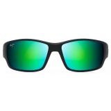 Maui Jim - Local Kine - Black MAUIGreen - Polarized Wrap Sunglasses - Maui Jim Eyewear