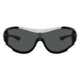 Versace - Medusa Medallion Shield Sunglasses - Black - Sunglasses - Versace Eyewear