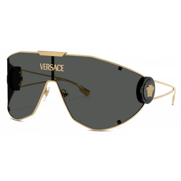Versace - Medusa Man Irregular Sunglasses - Black Gold - Sunglasses - Versace Eyewear