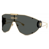 Versace - Medusa Man Irregular Sunglasses - Black Gold - Sunglasses - Versace Eyewear