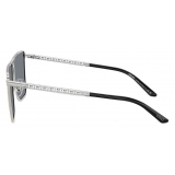 Versace - Occhiale da Sole Tubular Greca - Argento - Occhiali da Sole - Versace Eyewear