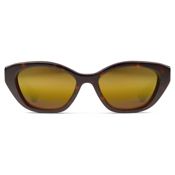 Gucci - Cat Eye Sunglasses - Dark Tortoiseshell - Gucci Eyewear