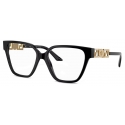 Versace - Occhiale da Vista Greca Strass - Nero Oro - Occhiali da Sole - Versace Eyewear