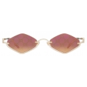 Gucci - Occhiale da Sole Geometrica - Oro Rosa - Gucci Eyewear