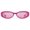 Gucci - Occhiale da Sole Ovali - Fucsia - Gucci Eyewear