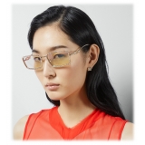 Gucci - Occhiale da Sole Rettangolare - Oro Giallo - Gucci Eyewear