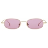 Gucci - Occhiale da Sole Rettangolare - Oro Rosa - Gucci Eyewear