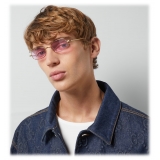 Gucci - Rectangular Sunglasses - Gold Pink - Gucci Eyewear