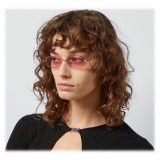 Gucci - Occhiale da Sole Rettangolare - Oro Rosa - Gucci Eyewear