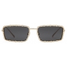 Gucci - Rectangular Sunglasses - Yellow Gold Grey - Gucci Eyewear