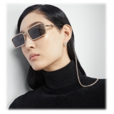 Gucci - Occhiale da Sole Rettangolare - Oro Giallo  Grigio - Gucci Eyewear