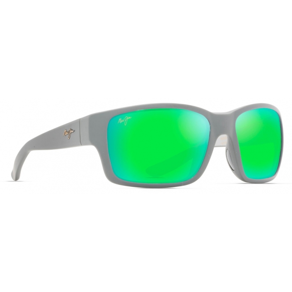 Maui Jim - Mangroves - Grey MAUIGreen - Polarized Wrap Sunglasses ...