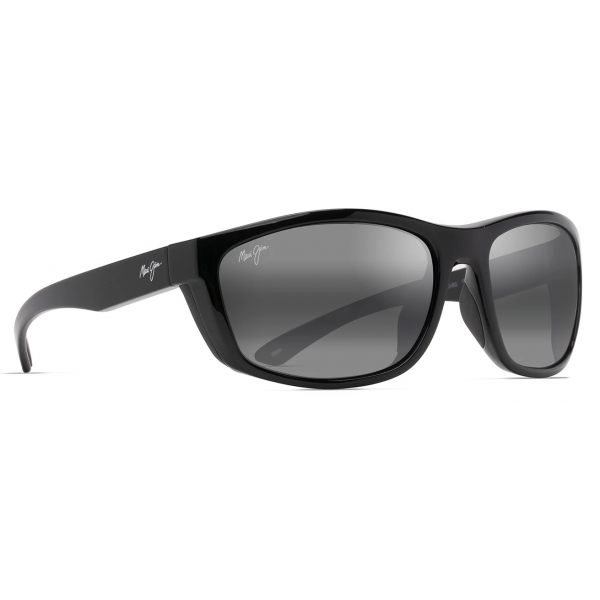 Maui Jim - Nuu Landing - Black Grey - Polarized Wrap Sunglasses - Maui ...