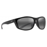 Maui Jim - Nuu Landing - Black Grey - Polarized Wrap Sunglasses - Maui Jim Eyewear