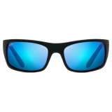Maui Jim - Peahi - Nero Blu - Occhiali da Sole Polarizzati a Mascherina - Maui Jim Eyewear