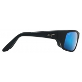 Maui Jim - Peahi - Nero Blu - Occhiali da Sole Polarizzati a Mascherina - Maui Jim Eyewear