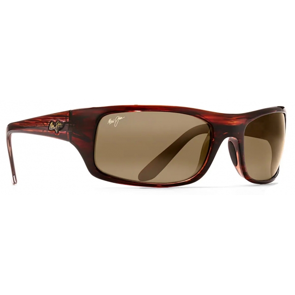 Maui Jim - Peahi - Tortoise Bronze - Polarized Wrap Sunglasses - Maui Jim Eyewear